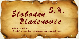 Slobodan Mladenović vizit kartica